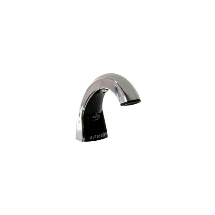 Rubbermaid Technical Concepts TC OneShot Counter-Mounted Touchless Automatic Hand Soap Dispenser - Polished Chrome with Black Insert