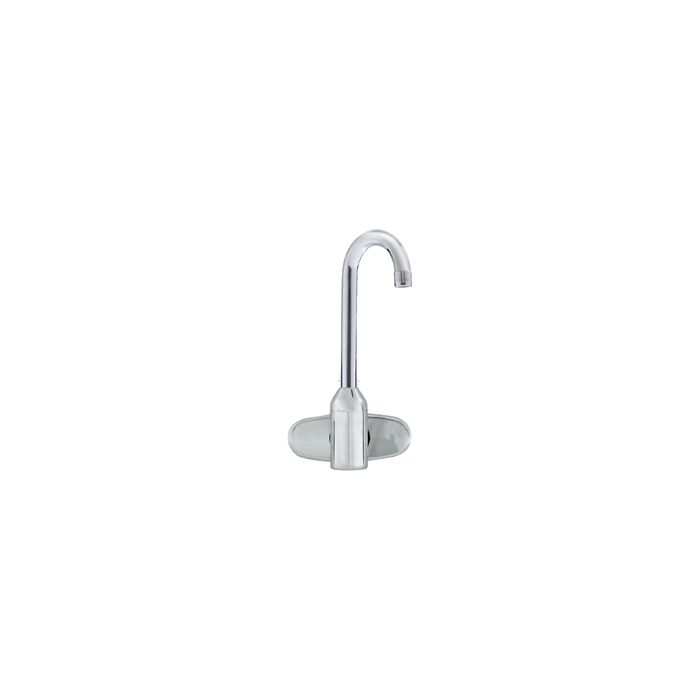 Technical Concepts TC AutoFaucet SST - 3.5" Venetian Gooseneck in Polished Chrome - Wall Mount - 4" Center Set - Kit 4