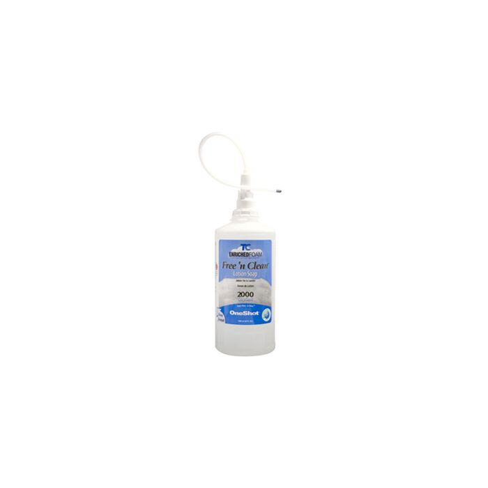 Rubbermaid Technical Concepts OneShot Foam Free n Clean Lotion Soap (Green Seal Certified) - 1600 ml Refill - 1 case of 4 refills